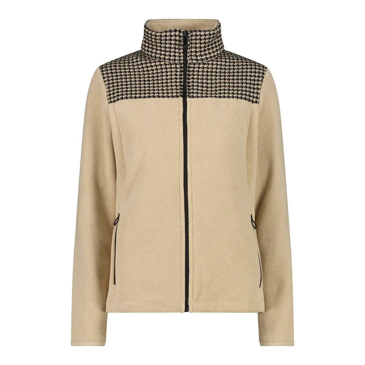 Damesfleece CMP Houndstooth-Print