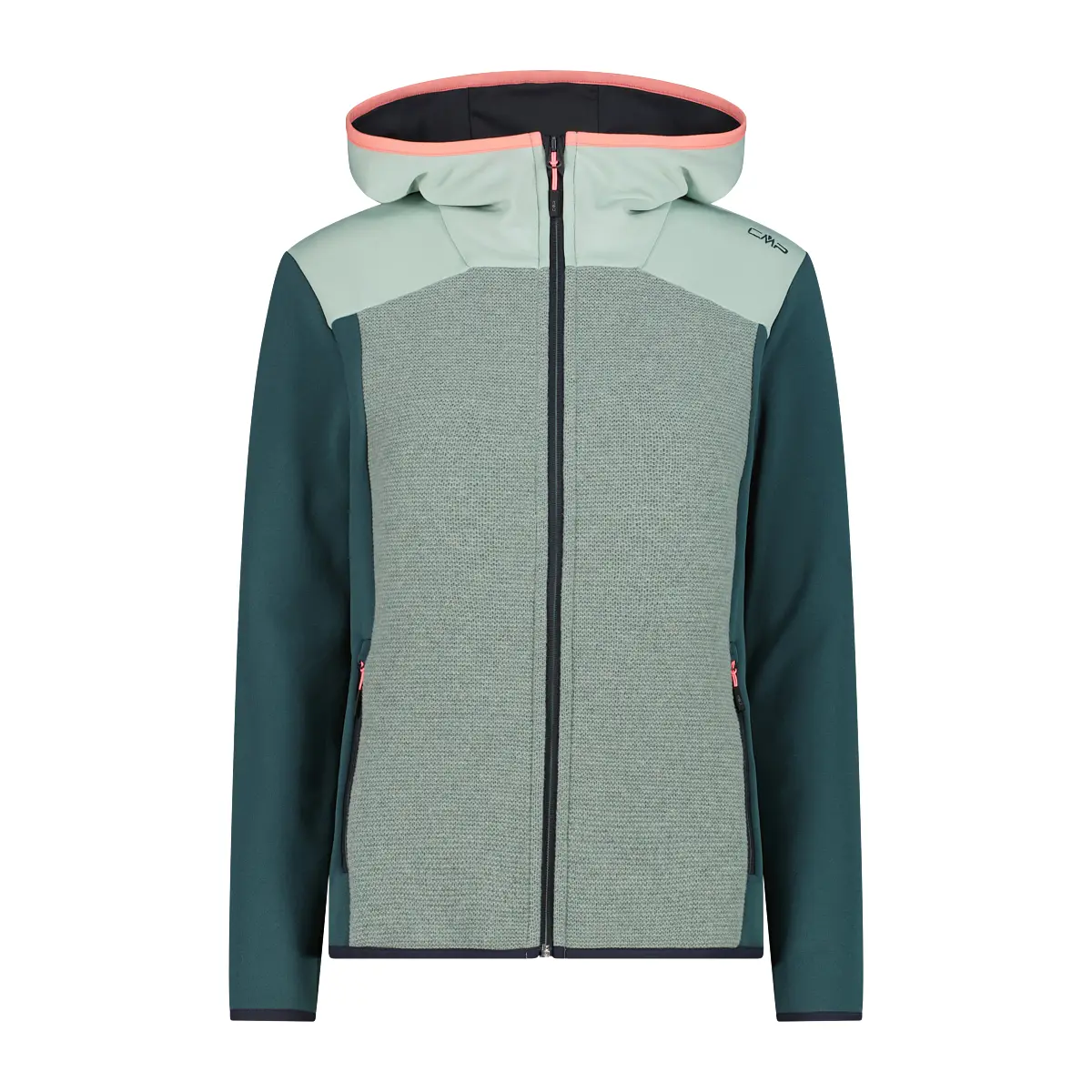 Dames fleece met capuchon CMP Wooltech