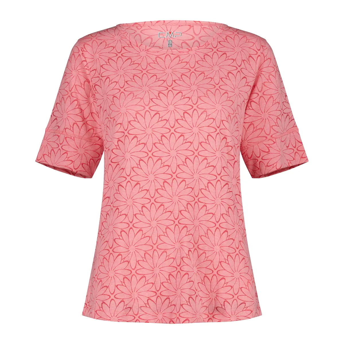 Ausgeblichenes Bedrucktes T-Shirt Damen CMP
