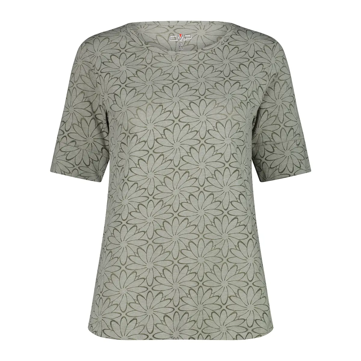 T-Shirt aus gewaschenem Jersey mit floralem Druck Damen CMP