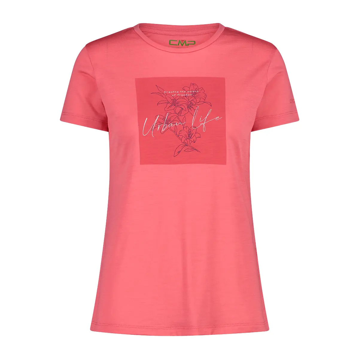 T-shirt girocollo in lana merino donna CMP