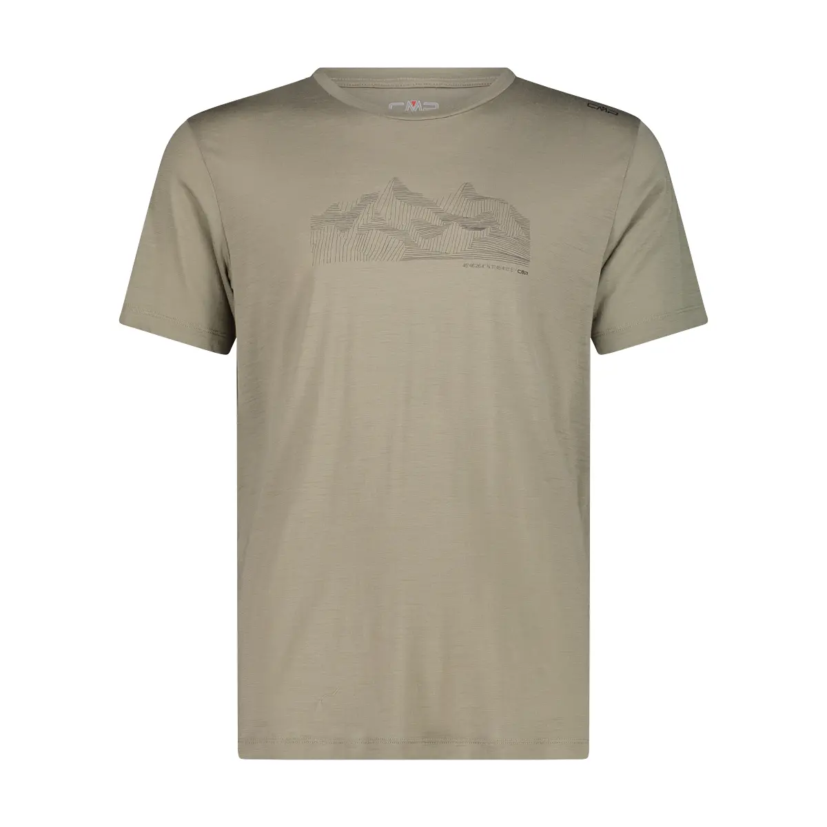 T-shirt girocollo in lana merino CMP