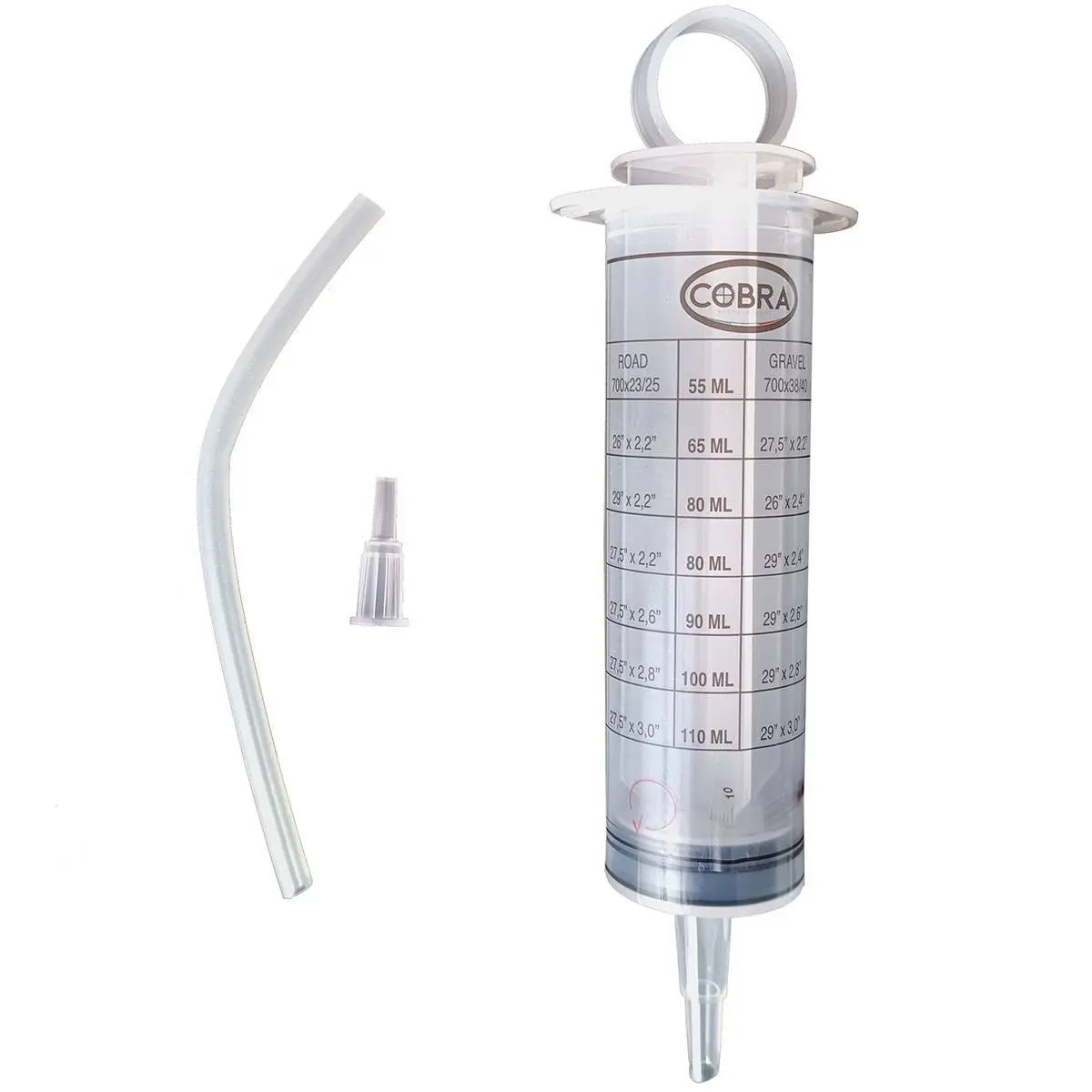 Seringue voor tubeless binnenband met ventielaansluiting Cobra