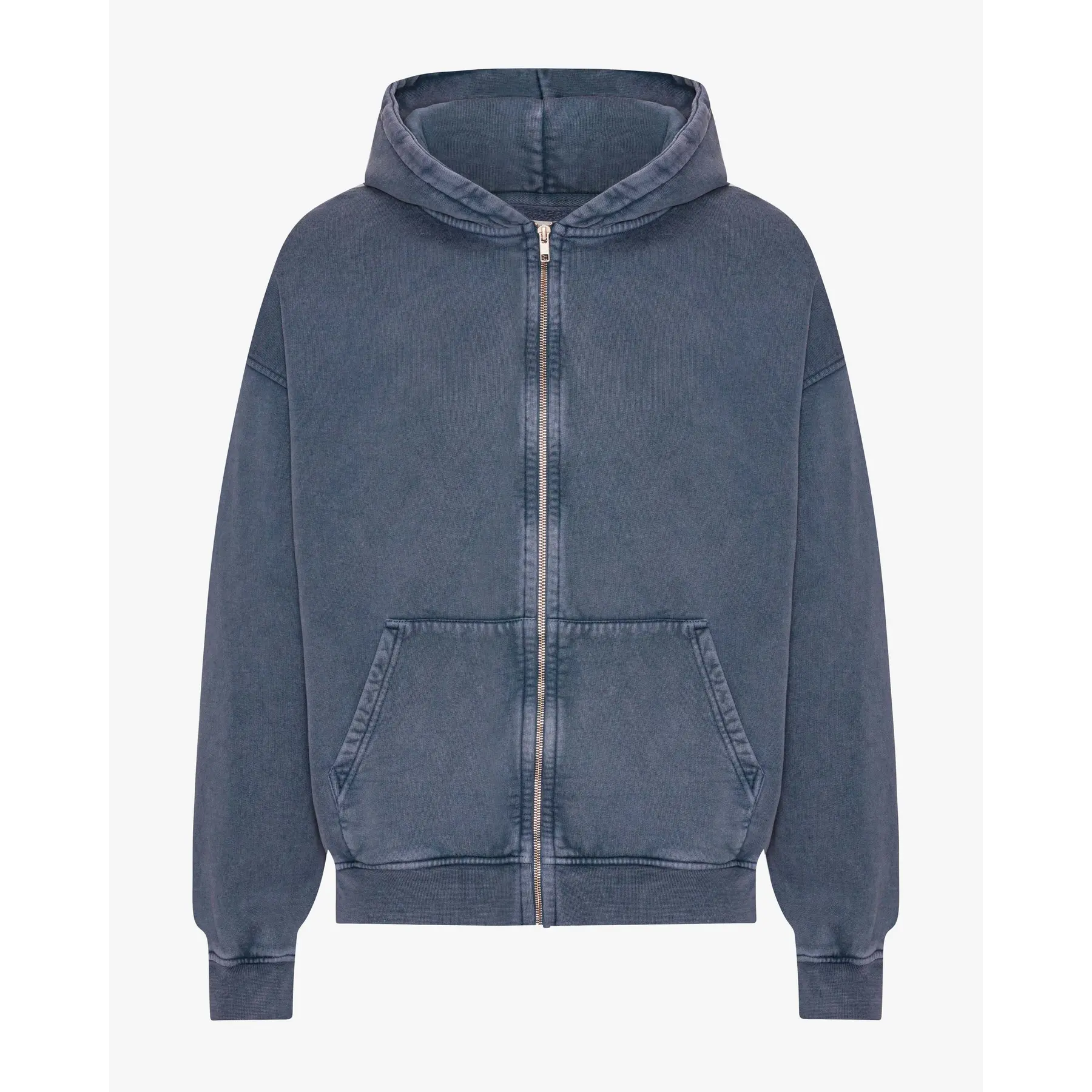 Felpa con cappuccio oversize full zip Colorful Standard Organic Neptune Blue