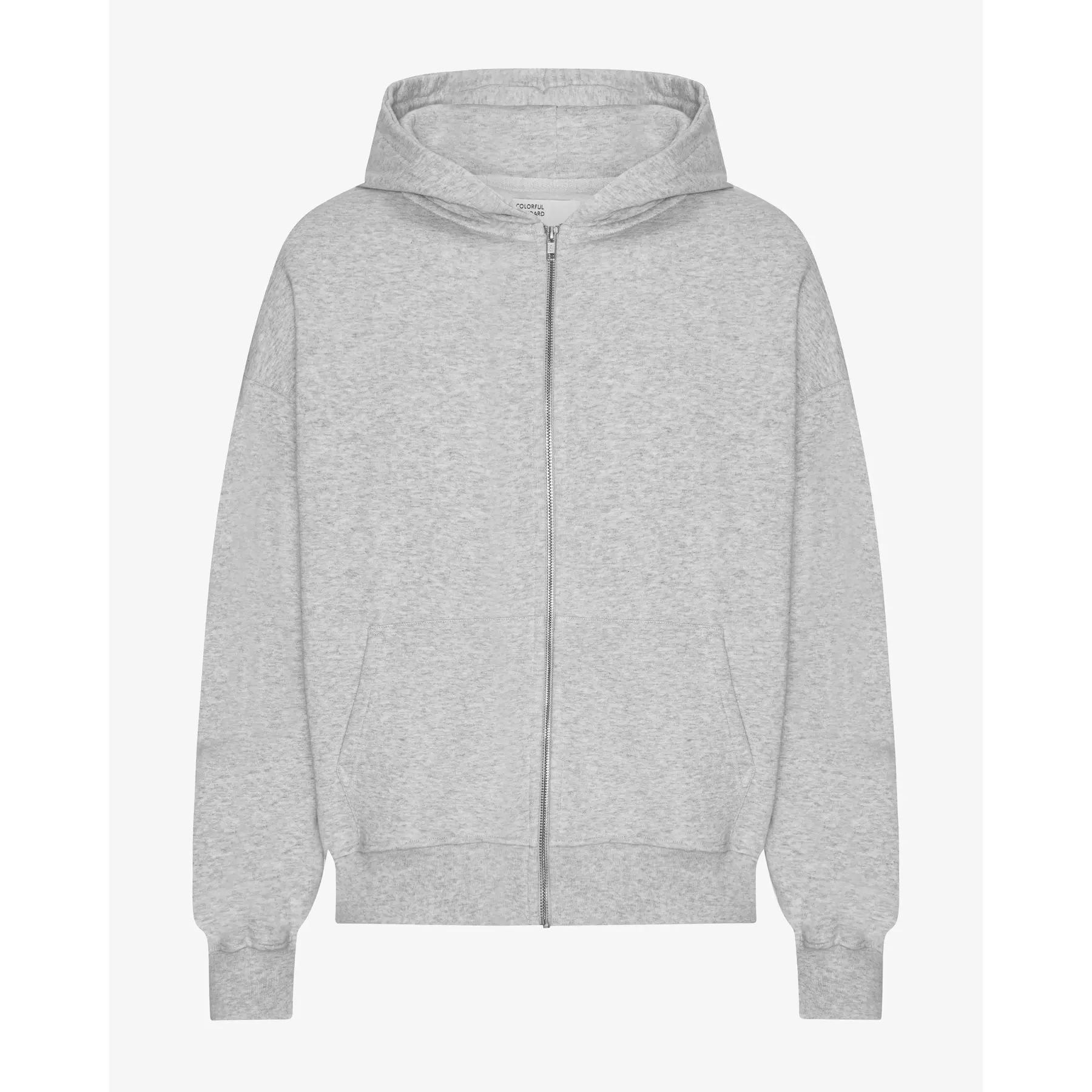 Felpa con cappuccio oversize full zip Colorful Standard Organic Snow Melange