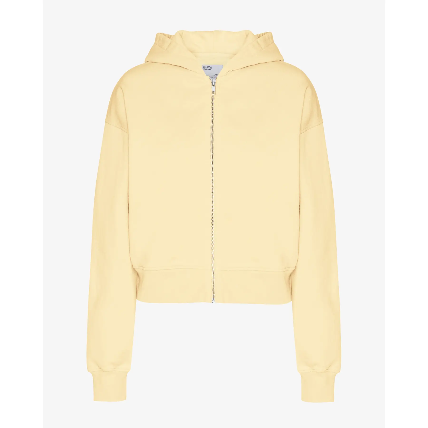 Colorful Standard Women's Jaune Zip-Up Hoodie Organic Soft Yellow