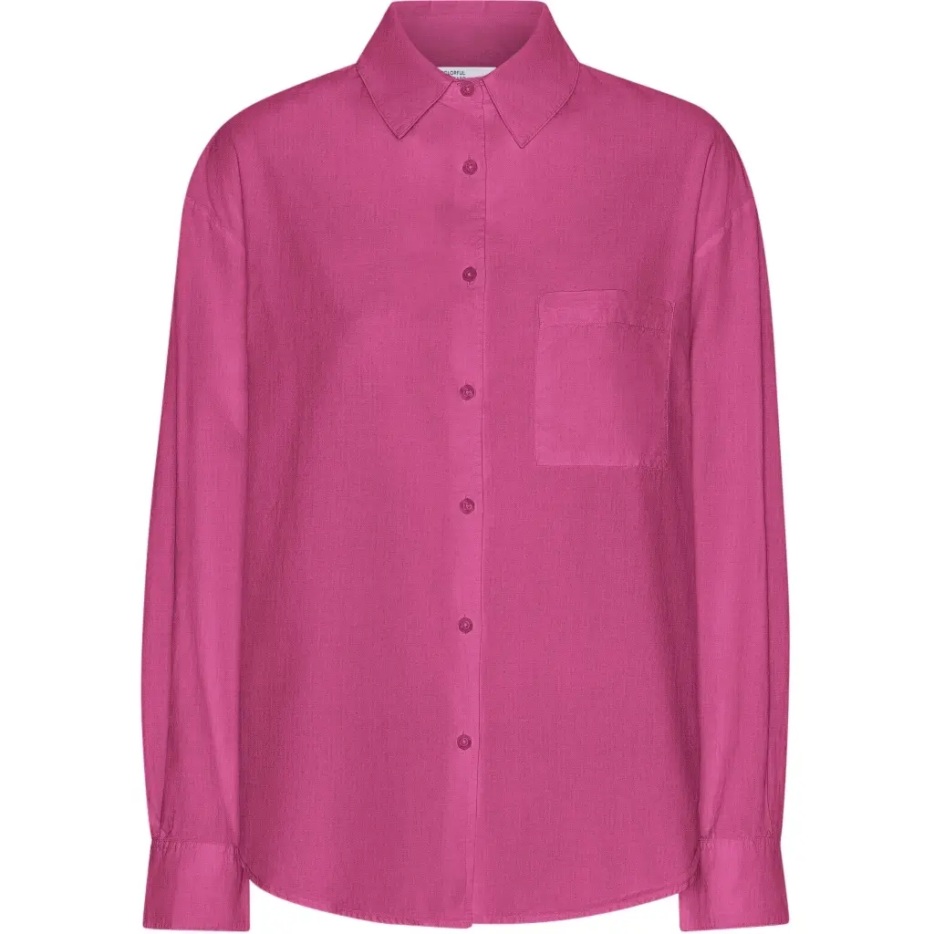 Chemisier oversize femme Colorful Standard Organic Bubblegum Pink Chemisier oversize femme Colorful Standard Organic Bubblegum Pink