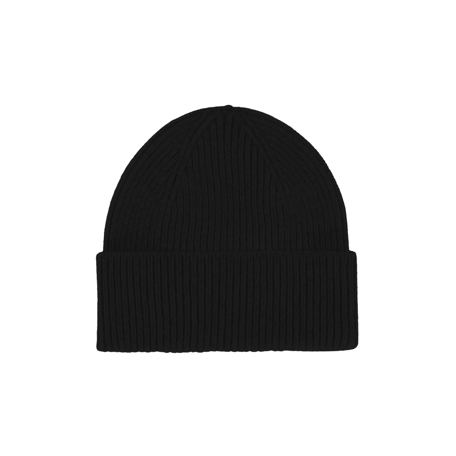 Colorful Standard Women's Noir Merino Wool Beanie Deep Black 2020 Color