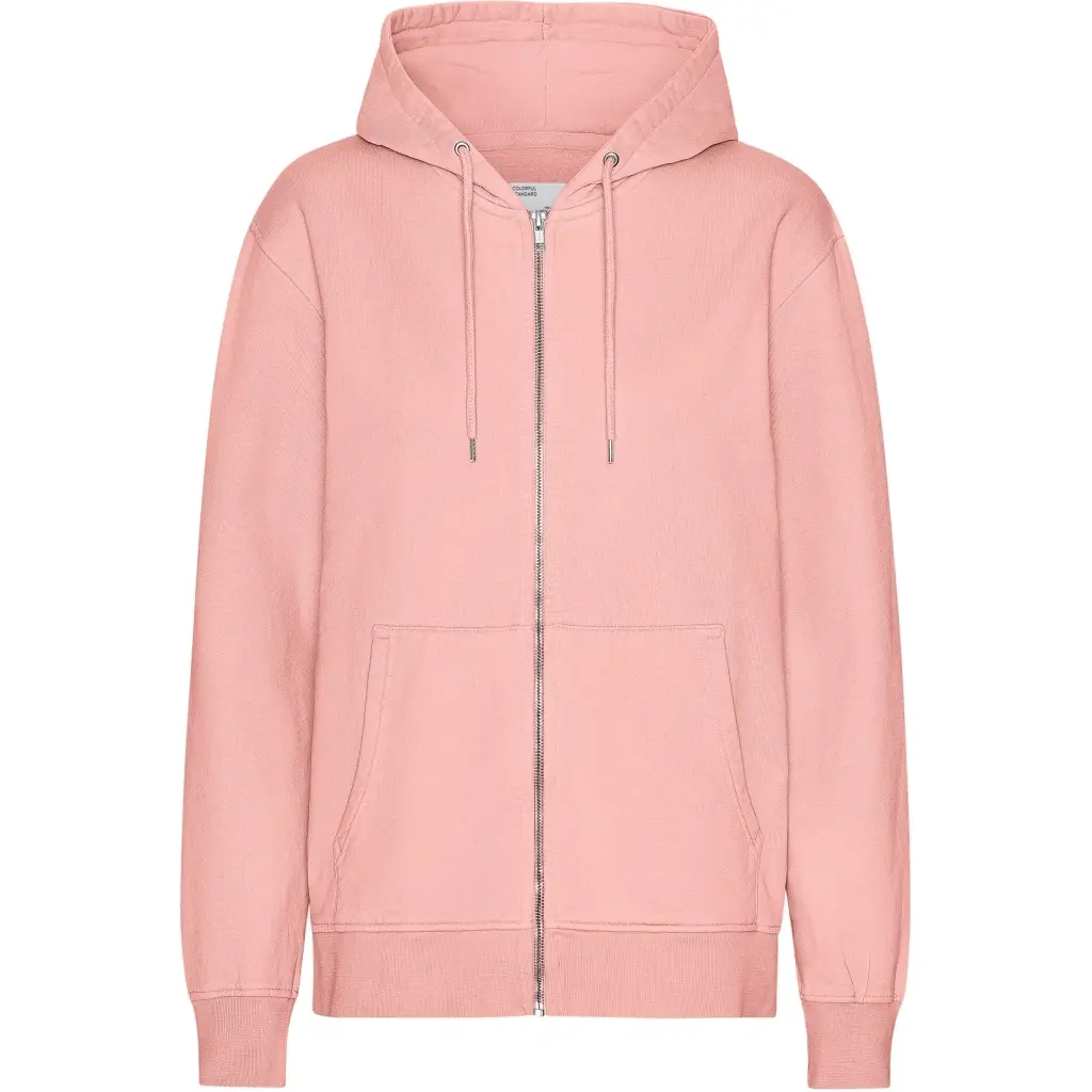 Colorful Standard Unisex Orange Zipped Hoodie Classic Organic