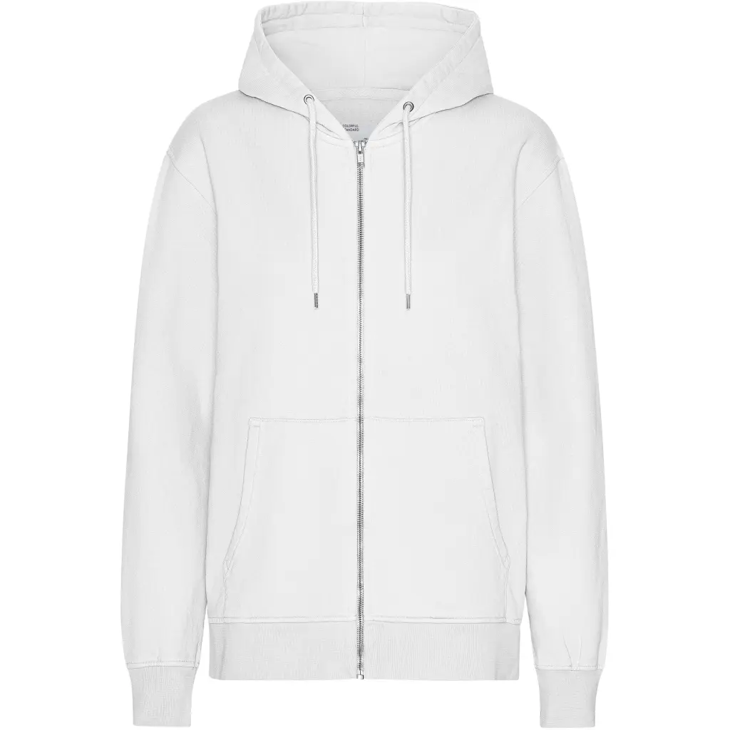 Felpa con zip a cappuccio  Classic Organic Optical White