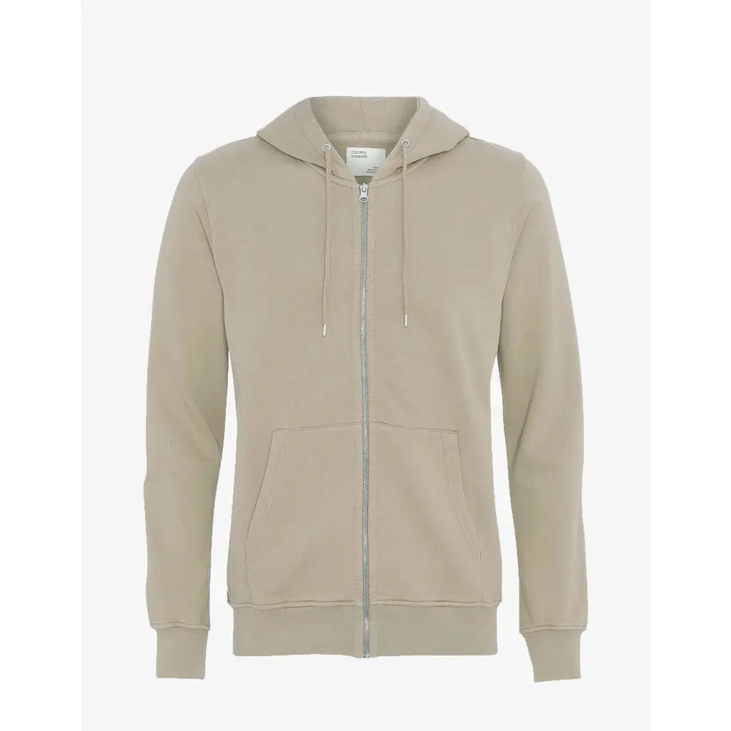 Felpa con zip e cappuccio Colorful Standard Classic Oyster Grey