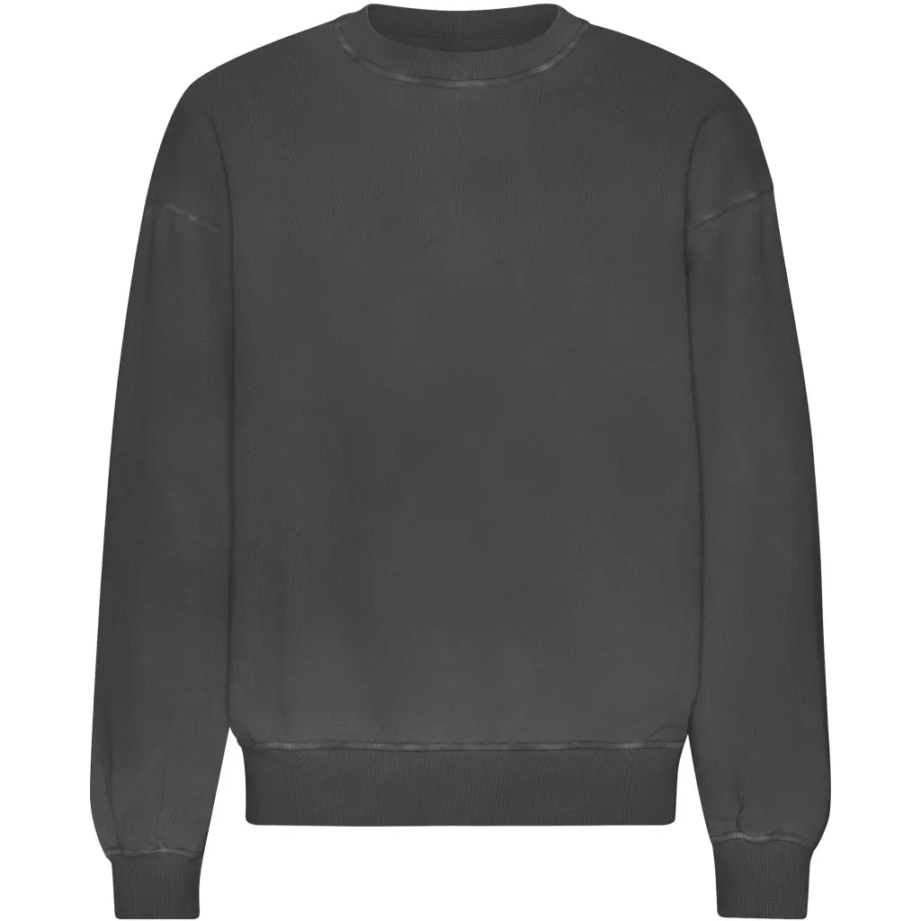 Felpa oversize con scollo rotondo Colorful Standard Organic Faded Black
