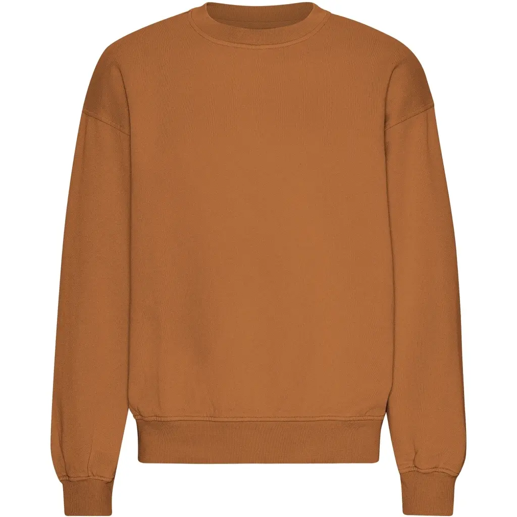 Colorful Standard Unisex Brown Oversized Crewneck Sweatshirt Organic Ginger