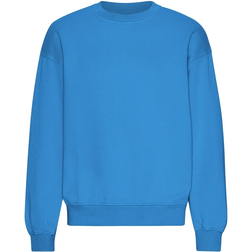 Colorful Standard Unisex Blue Oversized Crewneck Sweatshirt Organic Pacific