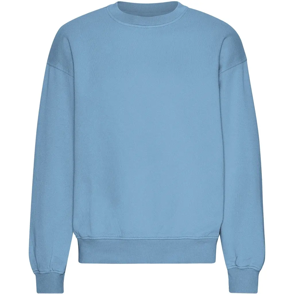 Sweatshirt mit Rundhalsausschnitt in Oversize-Optik Colorful Standard Organic Seaside Blue