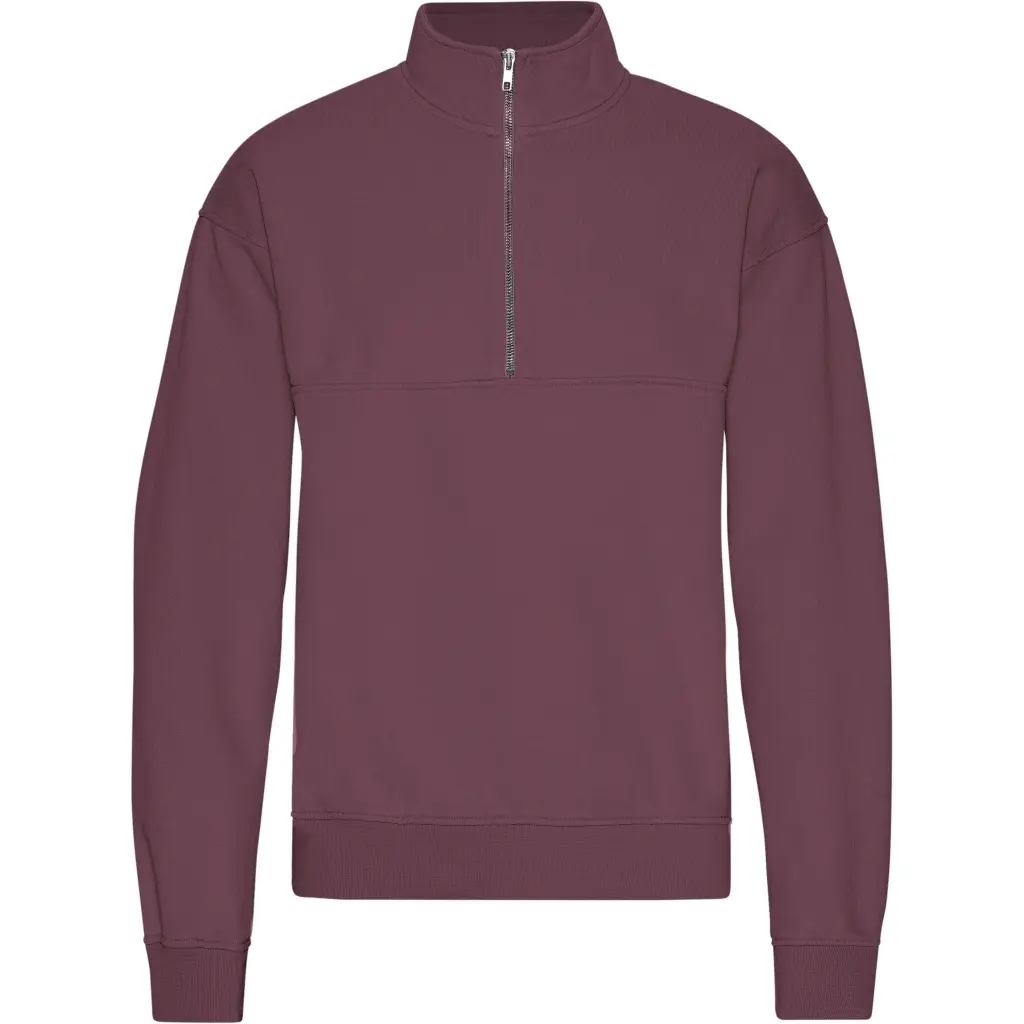 Felpa con 1/4 di cerniera Colorful Standard Organic Dusty Plum