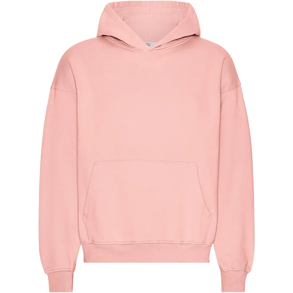 Felpa oversize con cappuccio Colorful Standard Organic Bright Coral