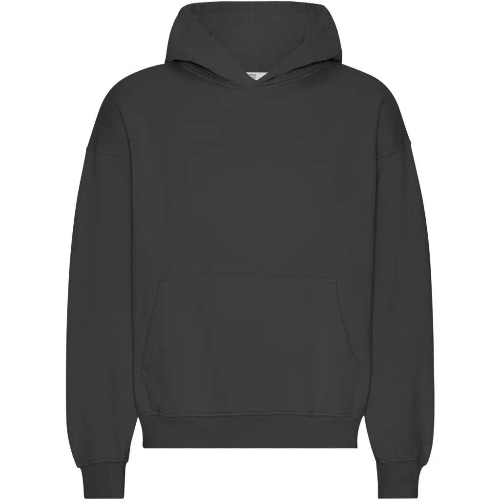 Felpa oversize con cappuccio Colorful Standard Organic Deep Black