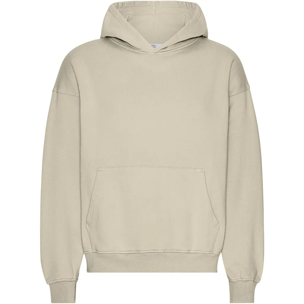 Felpa oversize con cappuccio  Organic Oyster Grey