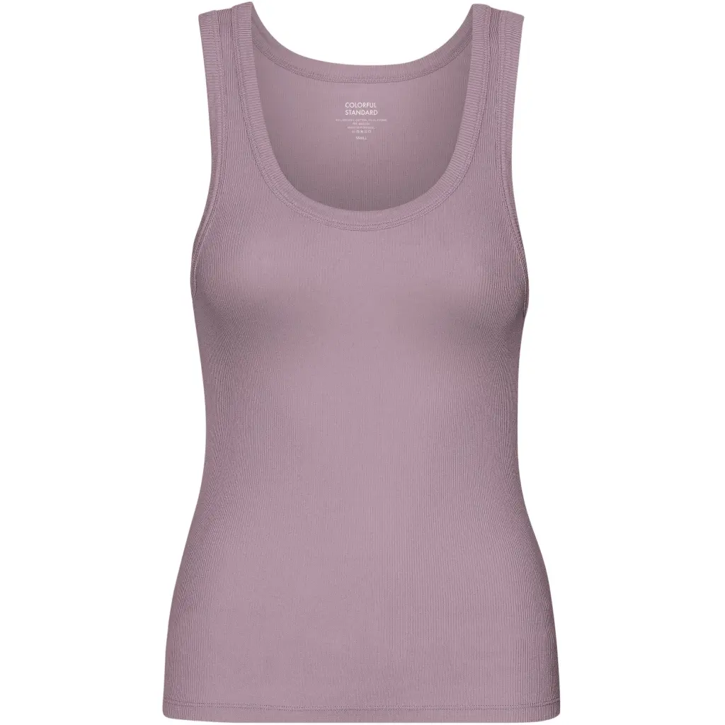 Colorful Standard Women's Purple Round-Neck Tank Top Classic Organic Pearly