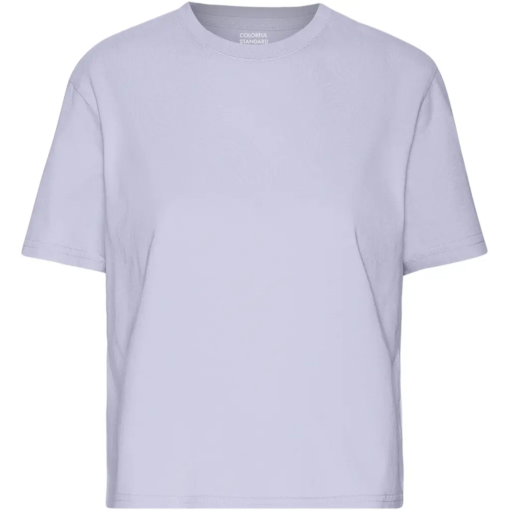 Colorful Standard Women's Purple T-Shirt Organic Boxy Soft Lavender