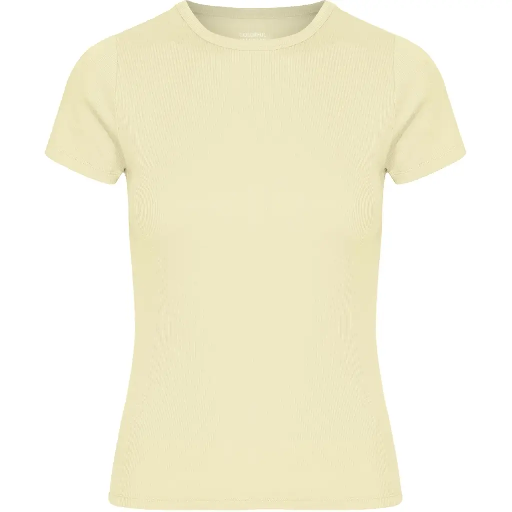 T-shirt da donna Colorful Standard Rib Soft Yellow