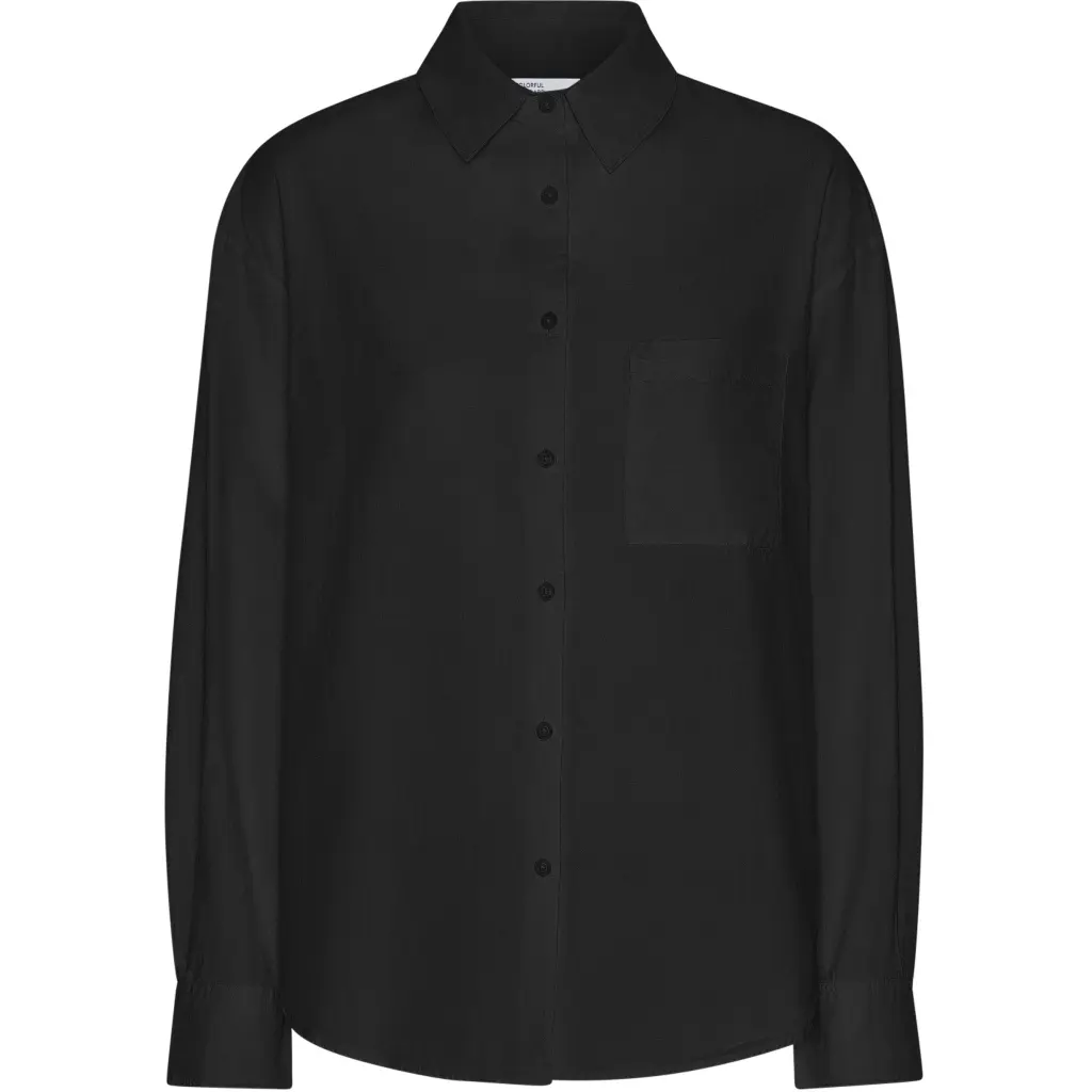 Colorful Standard Women's Black Oversize Shirt Organic Deep