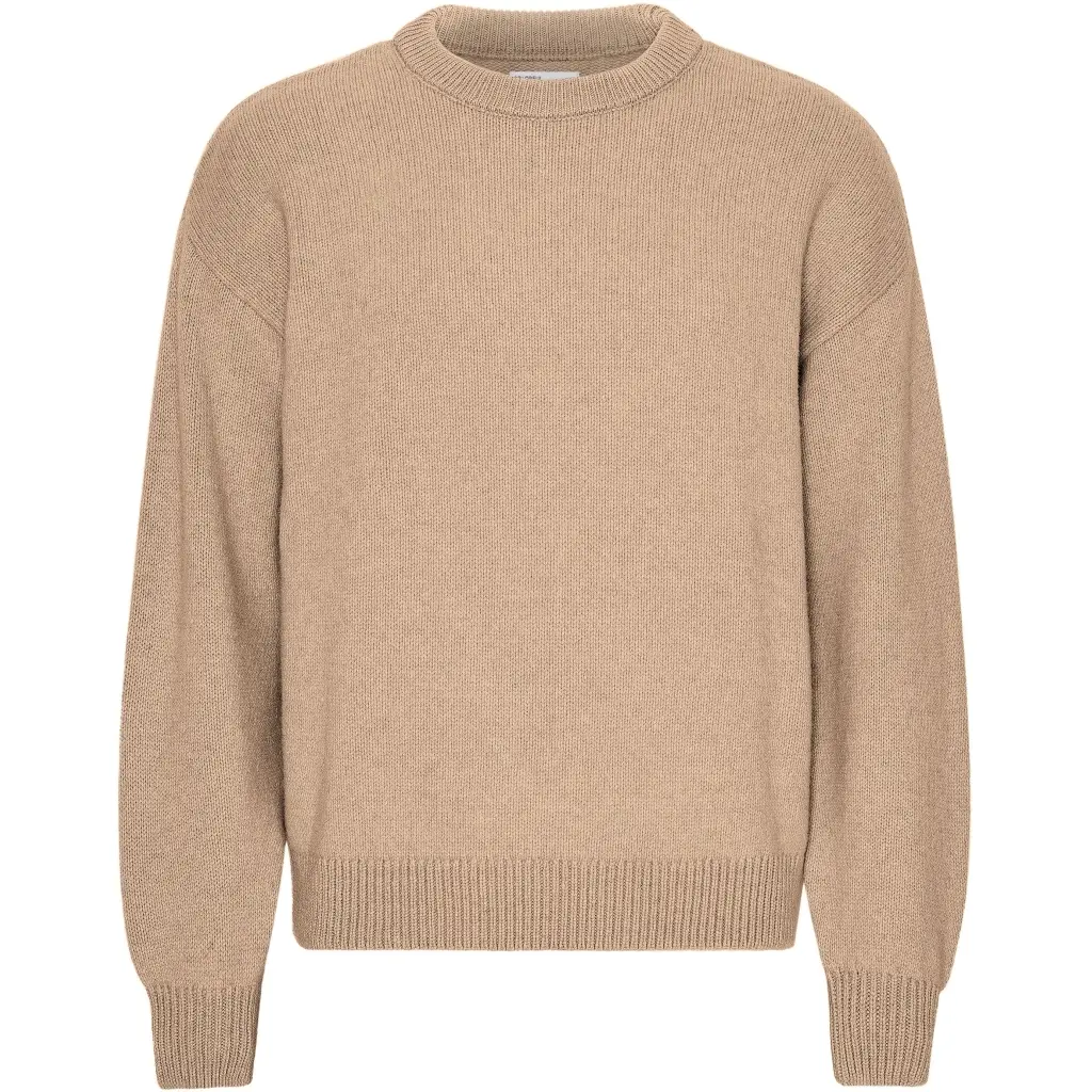 Colorful Standard Unisex Beige Oversized Round-Neck Sweater Honey
