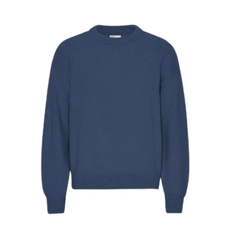 Colorful Standard Unisex Blue Oversized Sweater Petrol