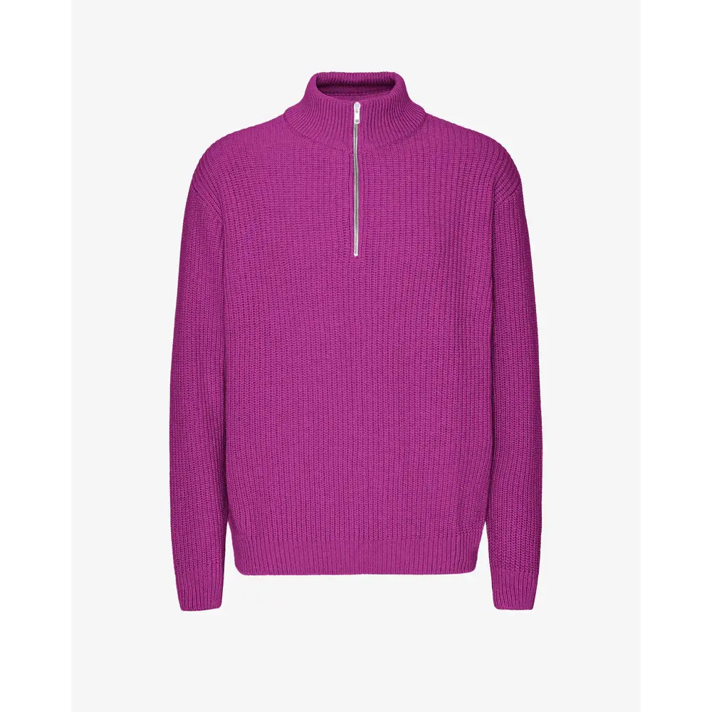 Pull mérino 1/4 de zip Colorful Standard Magenta Blaze Pull mérino 1/4 de zip Colorful Standard Magenta Blaze