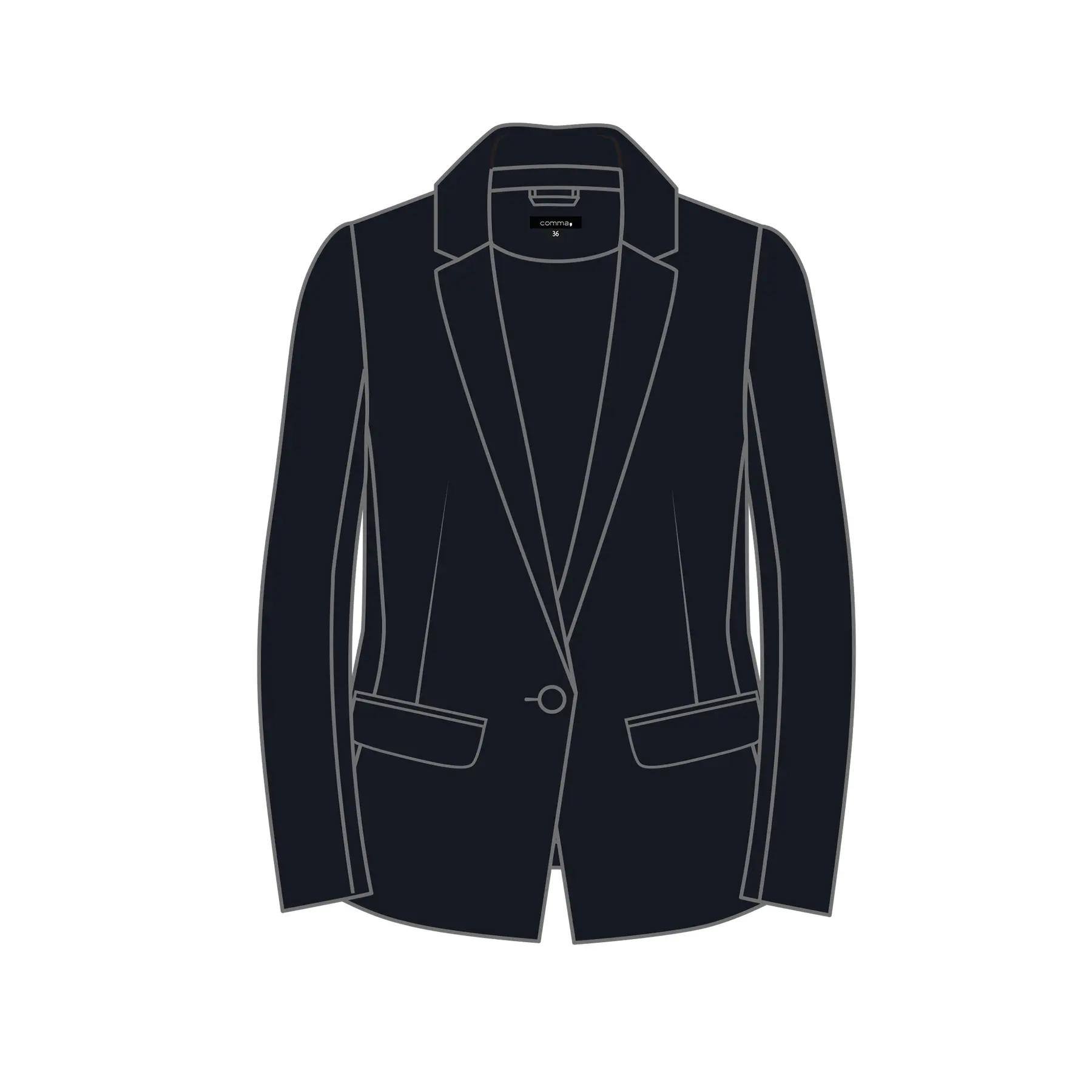 Blazer in viscosa elasticizzata donna COMMA