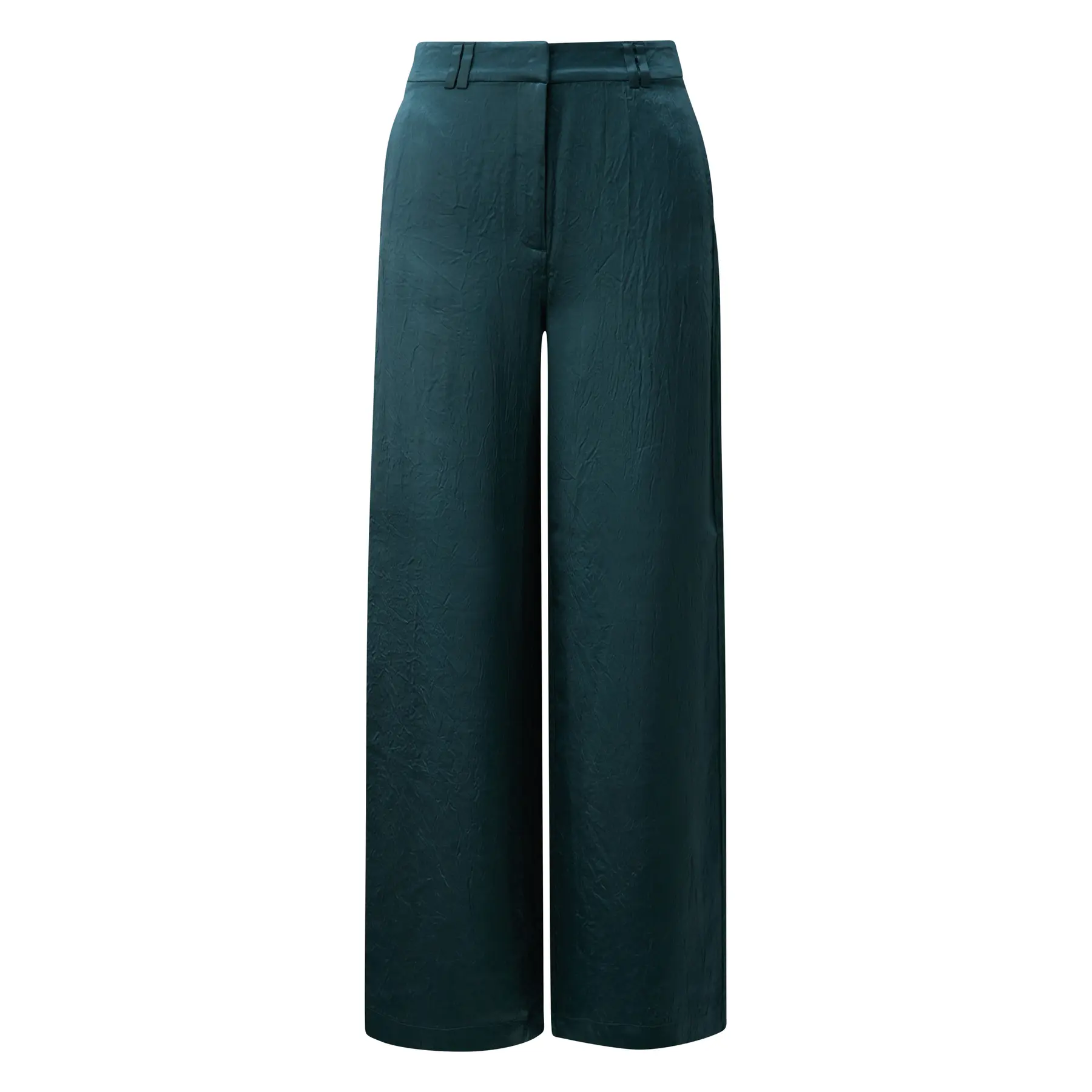 Pantaloni larghi in satin stropicciato di acetato donna COMMA