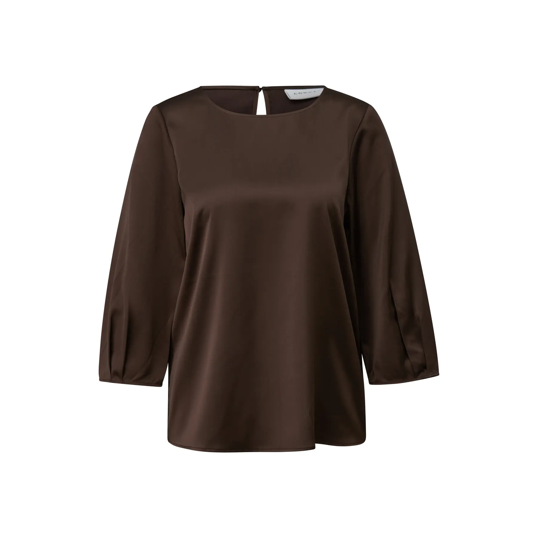 Blouse en satin à manches 3/4 et plis délicats femme COMMA