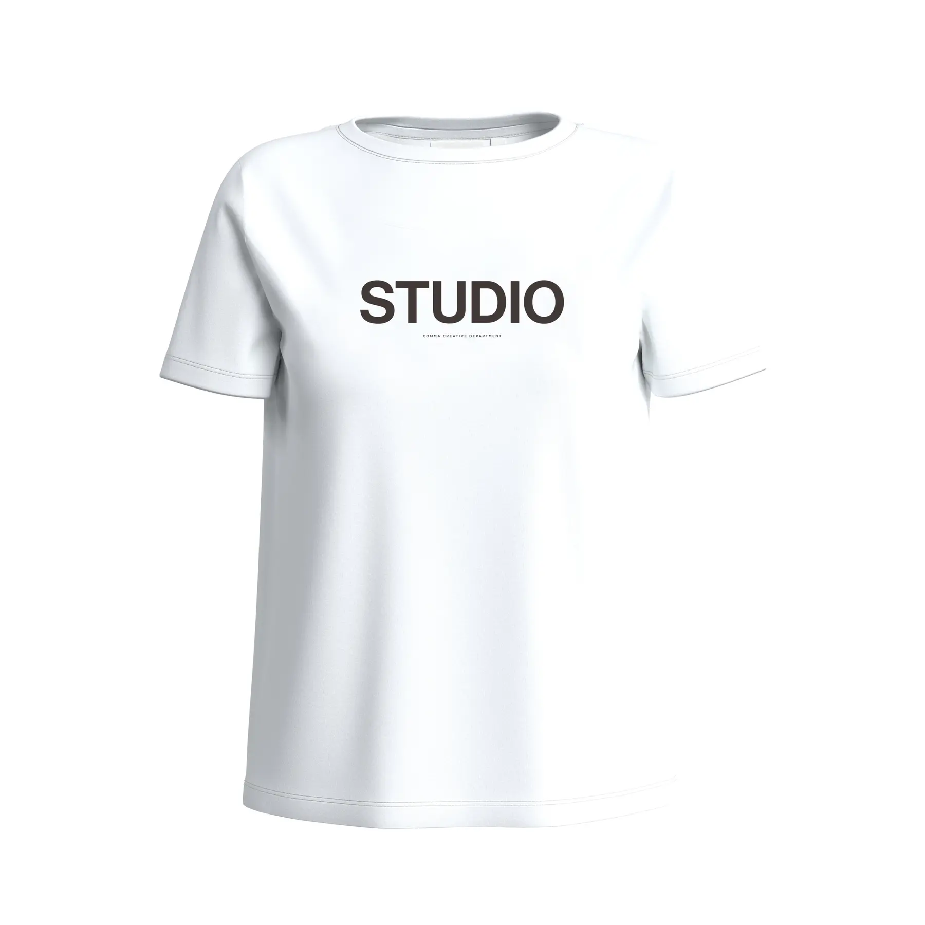T-shirt stampato in puro cotone donna COMMA