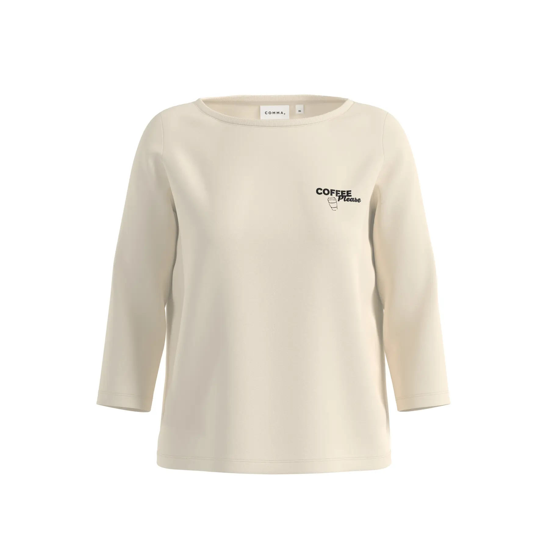 T-shirt in jersey maniche 3/4 col bateau donna COMMA