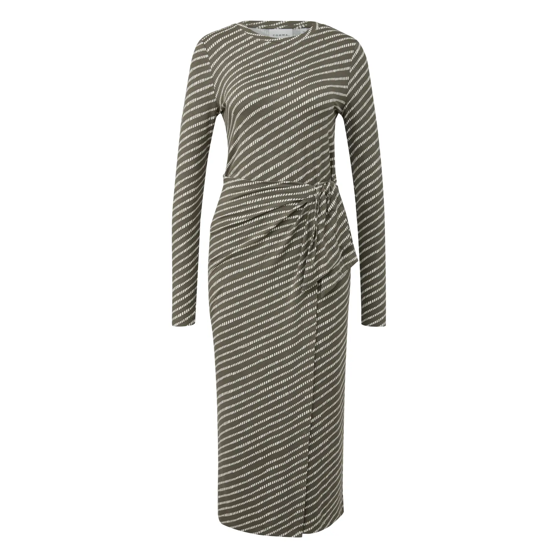 Robe moulante en jersey imprimée sur toute la surface et ornée d'un joli nœud femme COMMA Robe moulante en jersey imprimée sur toute la surface et ornée d'un joli nœud femme COMMA
