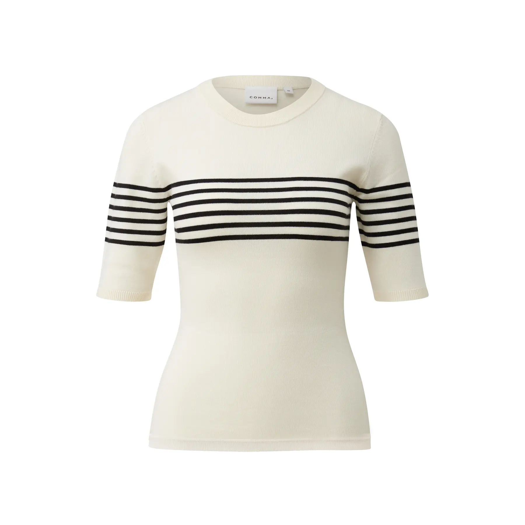 T-shirt Col Rond Maniche Corte Classico Donna COMMA