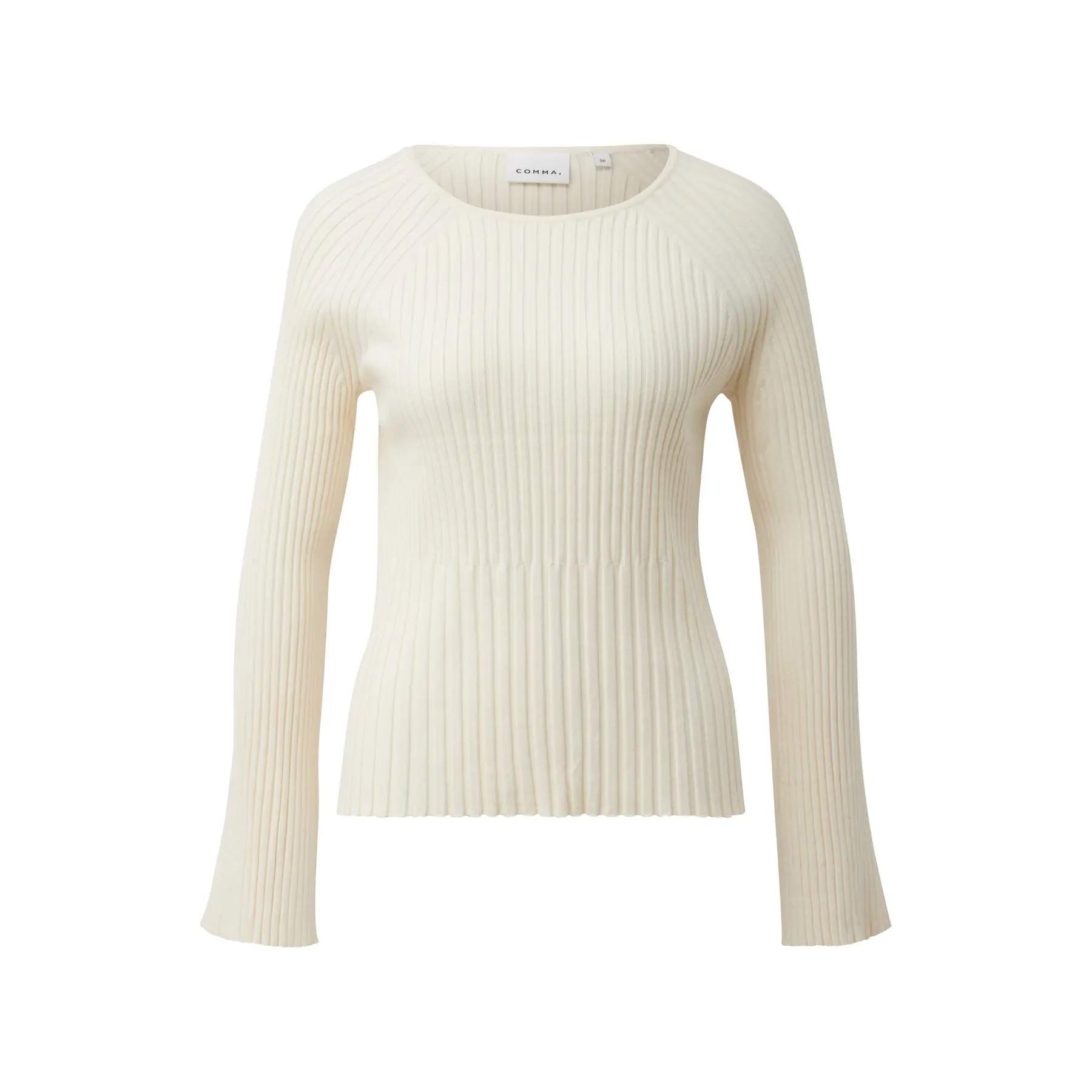 Rundhals-Pullover aus Rippstrick für Damen COMMA