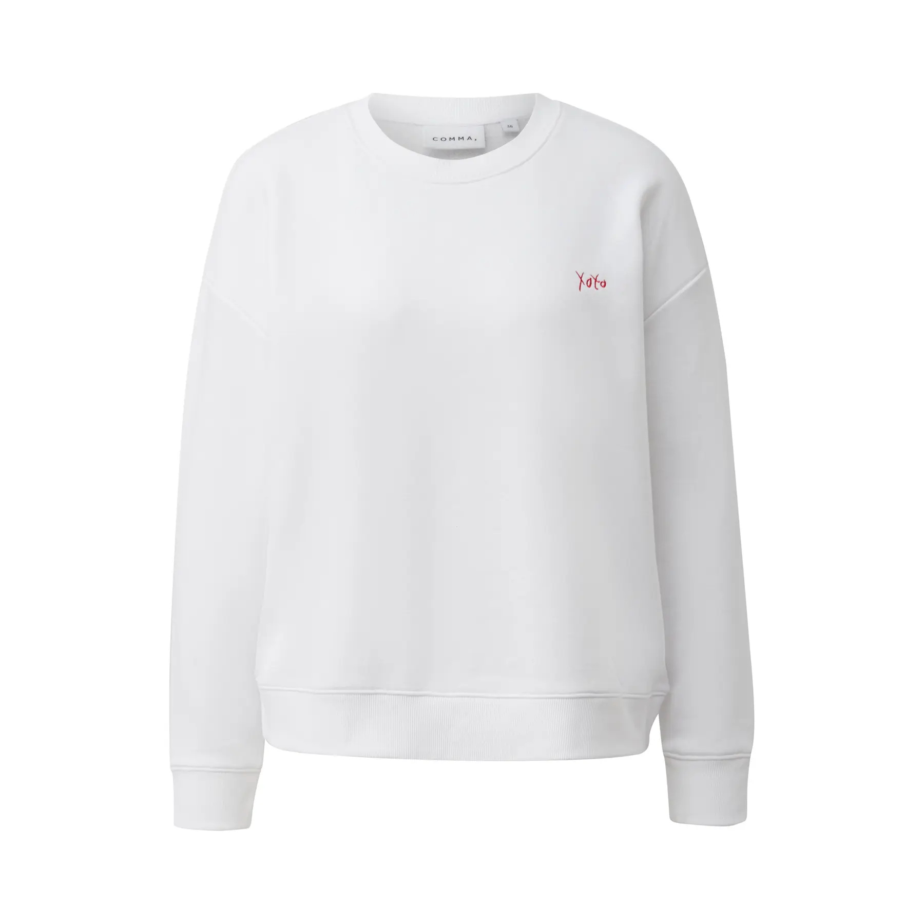 Damen Sweatshirt mit Rückenprint und Stickerei COMMA
