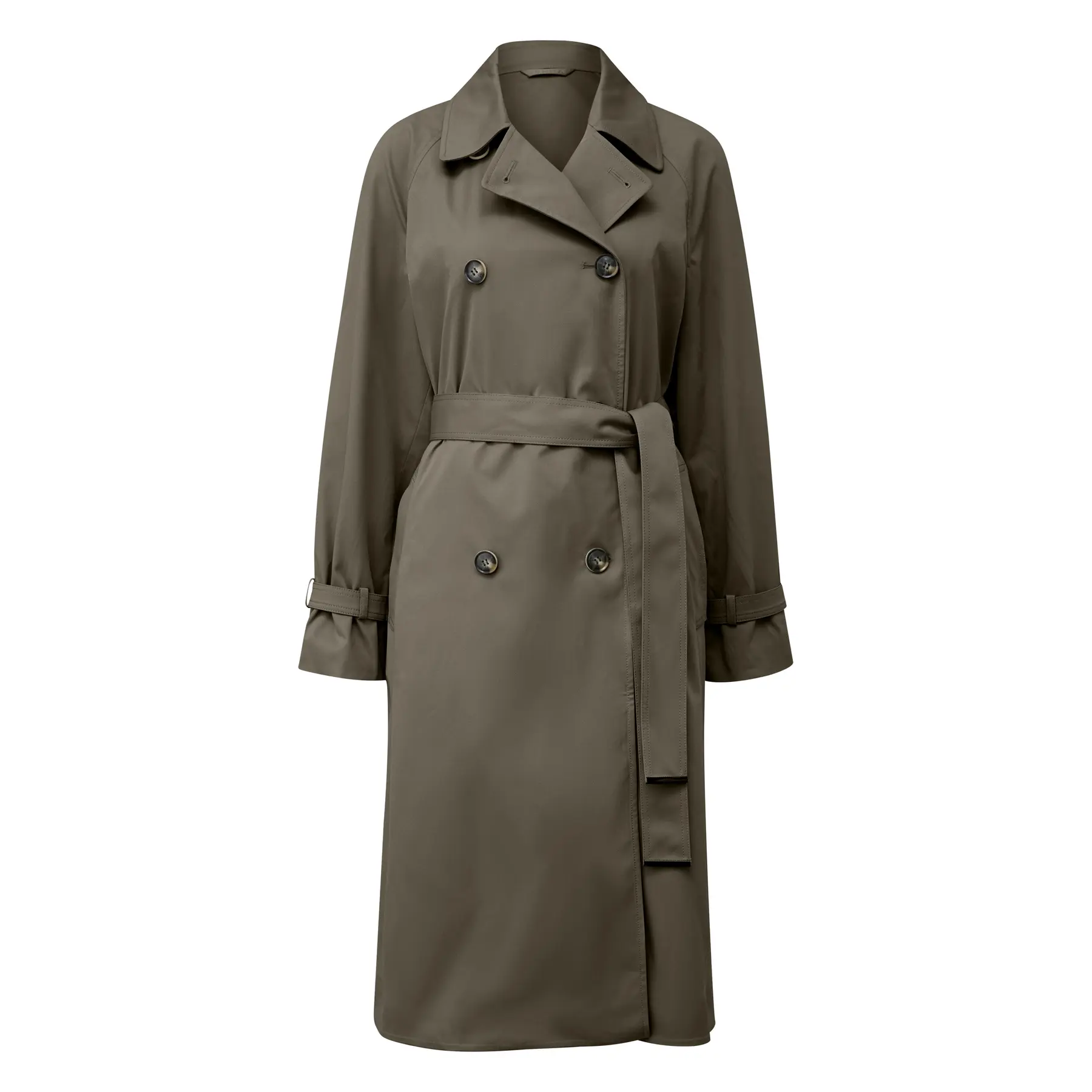 Cappotto trench classico a trapezio con col rever e cintura donna COMMA