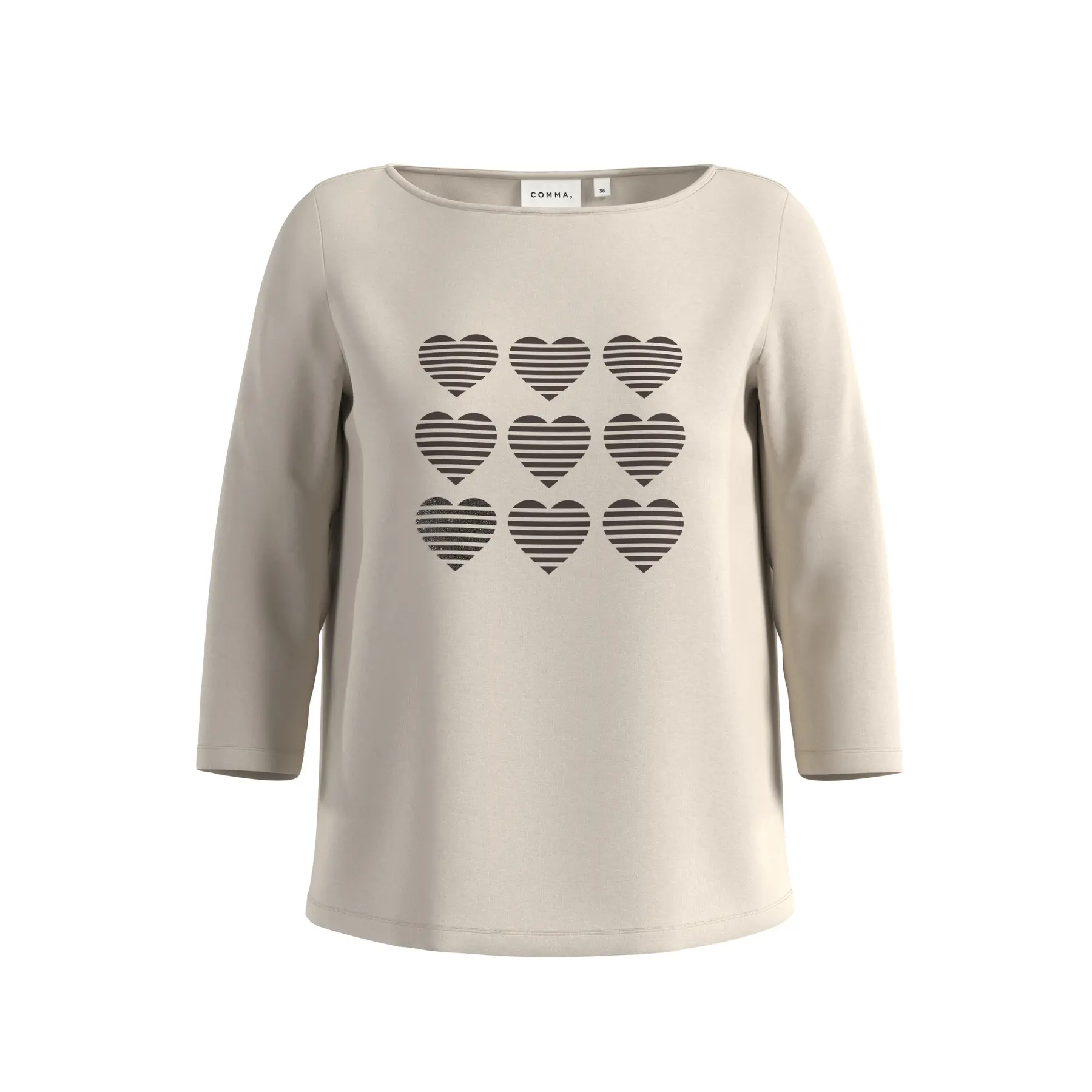 T-shirt manches 3/4 imprimé femme COMMA T-shirt manches 3/4 imprimé femme COMMA