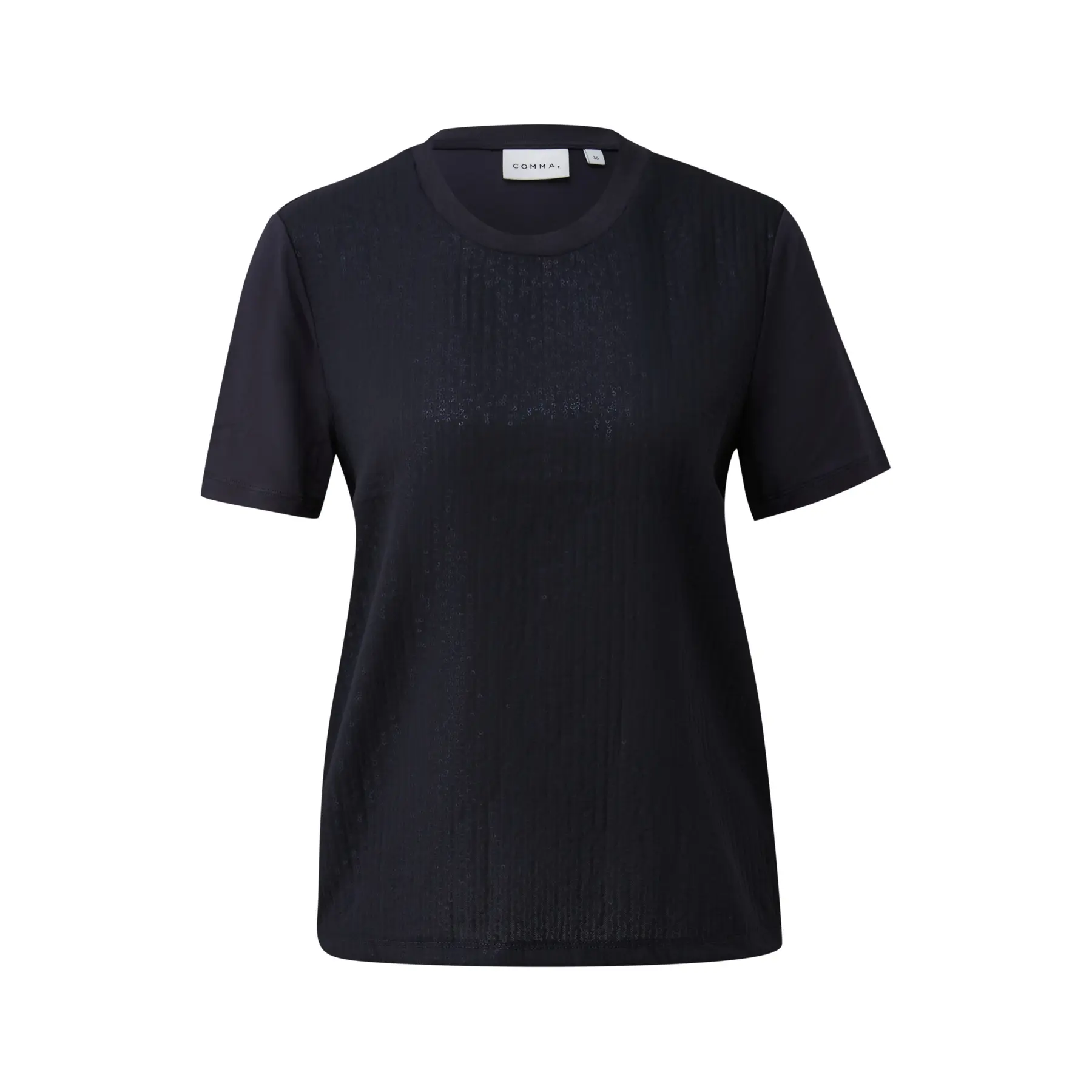 T-shirt con inserti in paillettes donna COMMA
