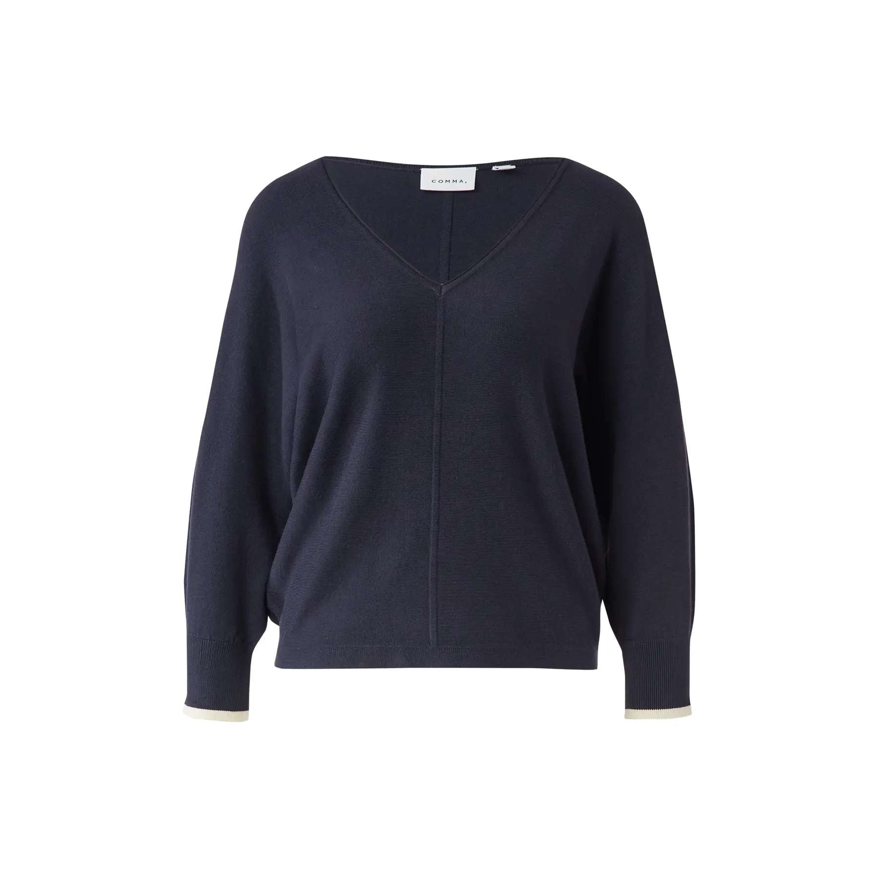 Pull col V aus feinem Strick für Damen COMMA