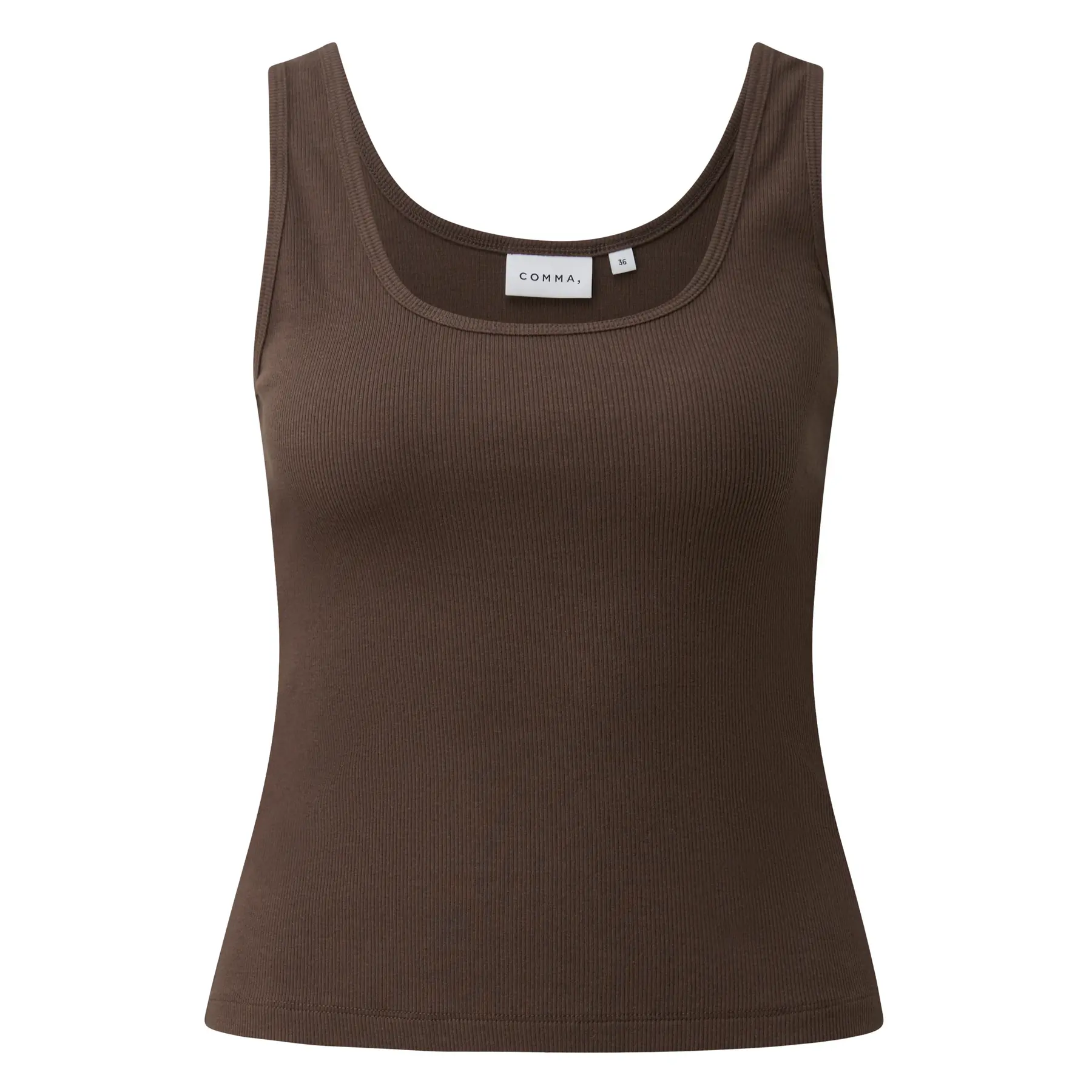 Canottiera a coste Basic Fit donna COMMA