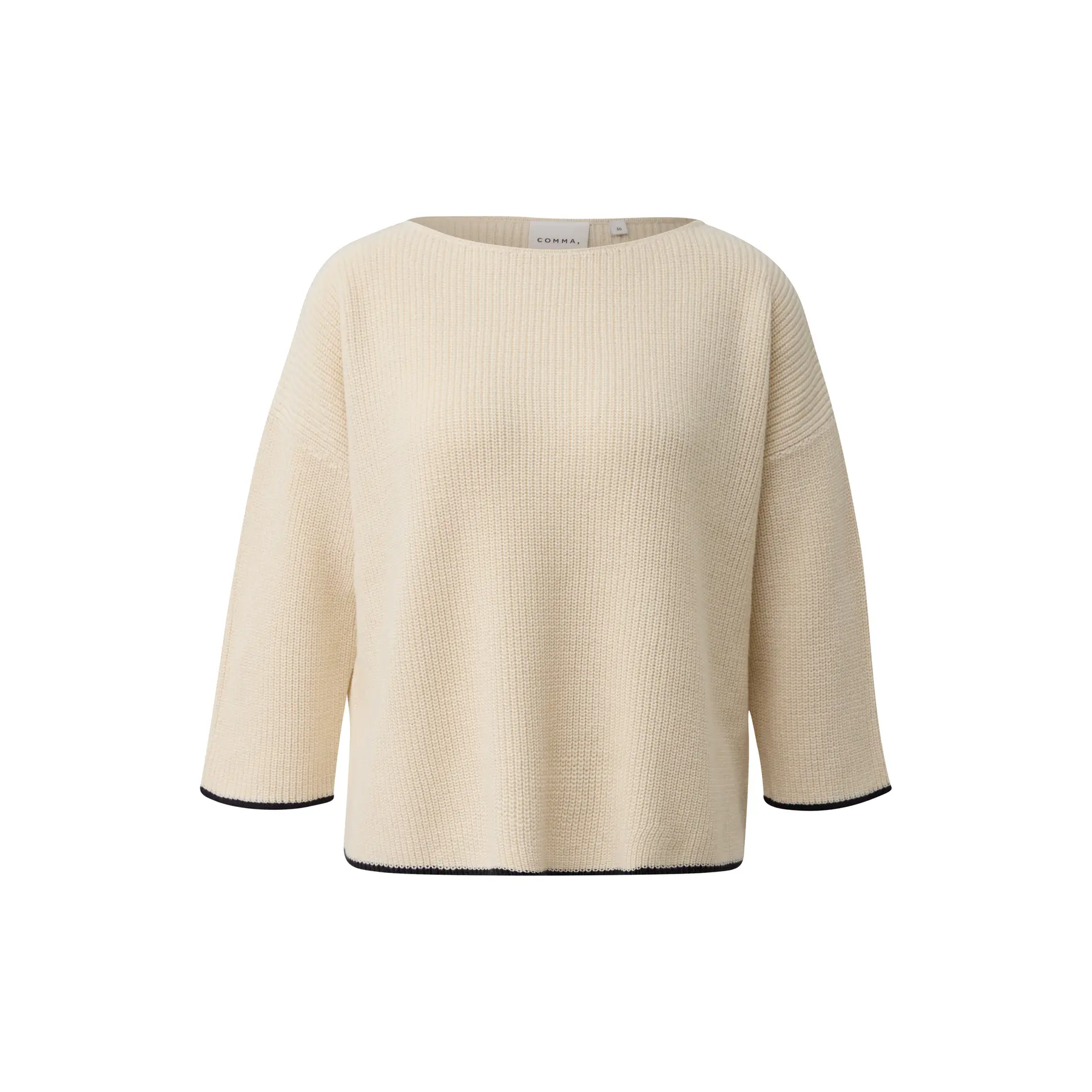 Pull boxy con dettagli a contrasto donna COMMA