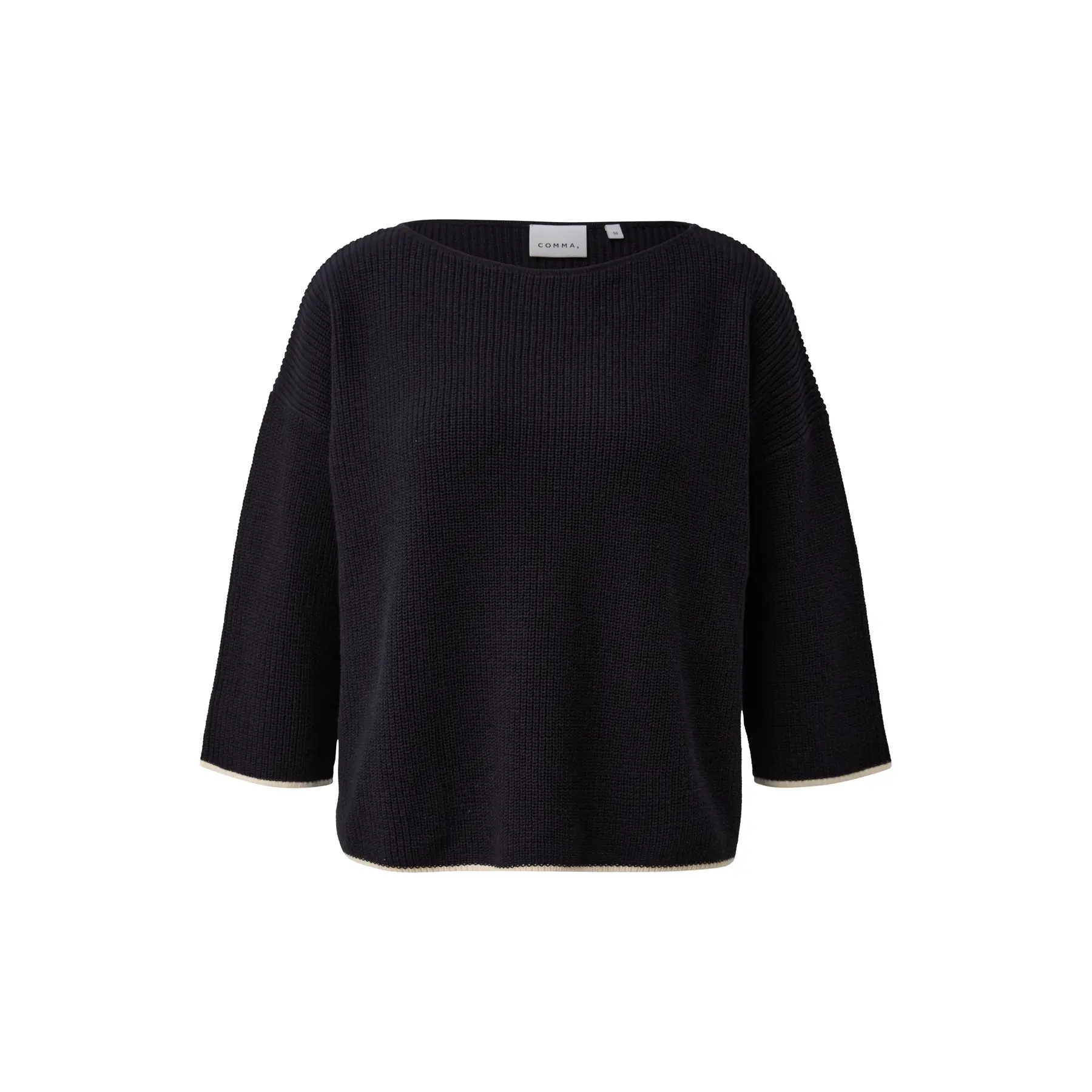 Pull boxy con dettagli a contrasto donna COMMA
