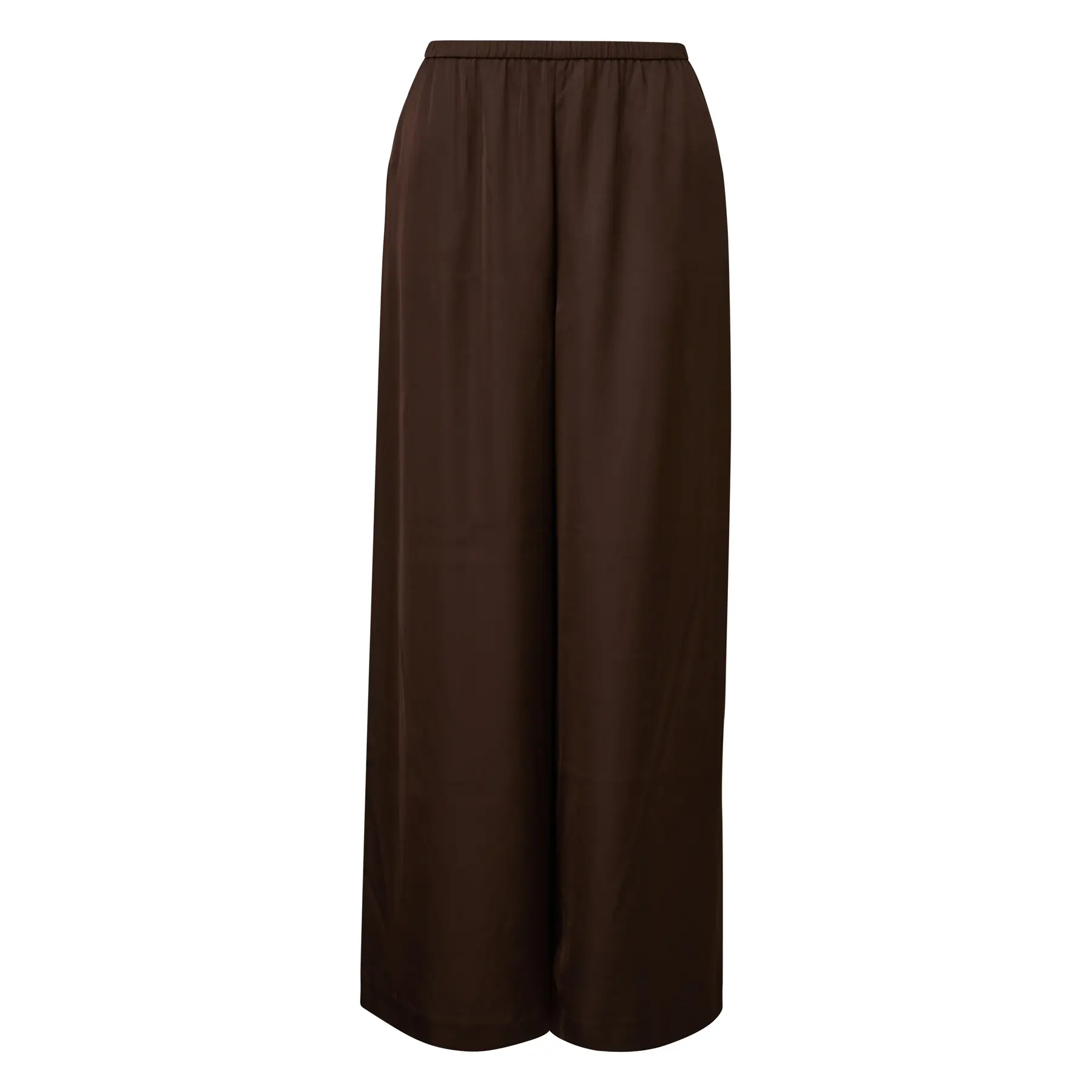 Pantalone a gamba larga in satin lucido donna COMMA