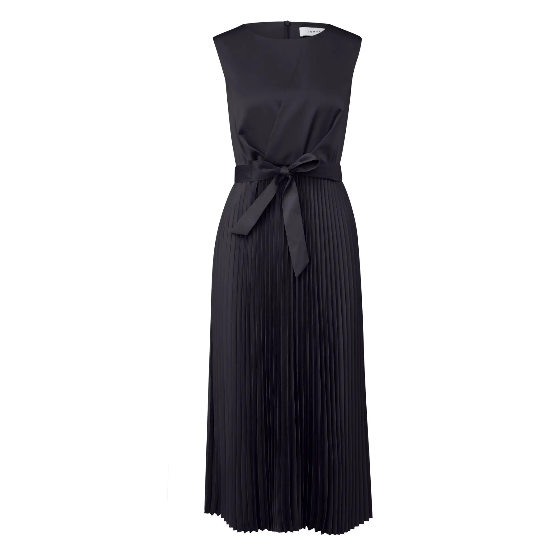 Roba plissée in satin con cintura annodata in vita donna COMMA