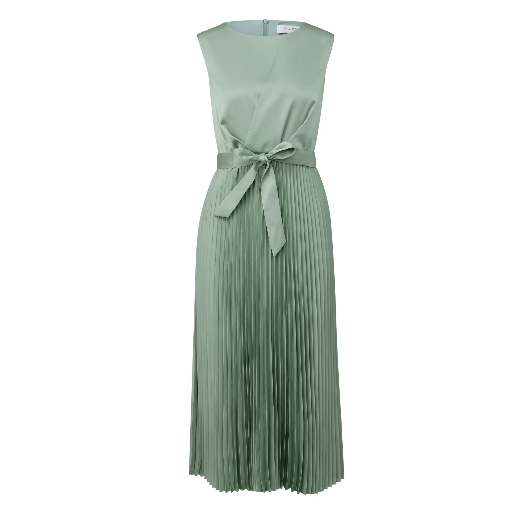 Roba plissée in satin con cintura annodata in vita donna COMMA