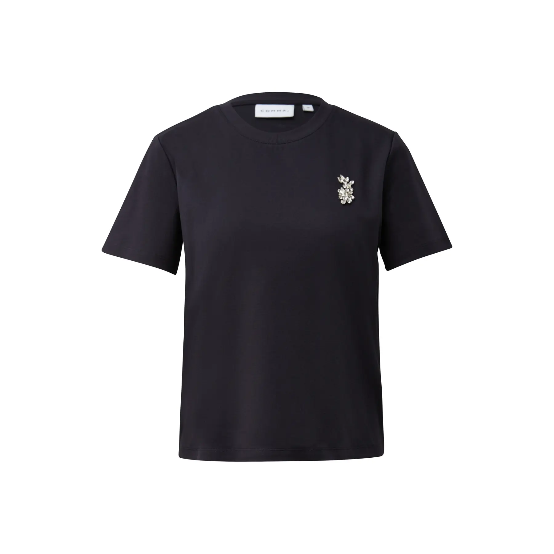 T-shirt con fiore di pietra donna COMMA